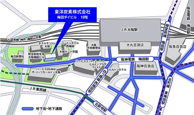 東洋炭素 大阪本社 周辺地図
