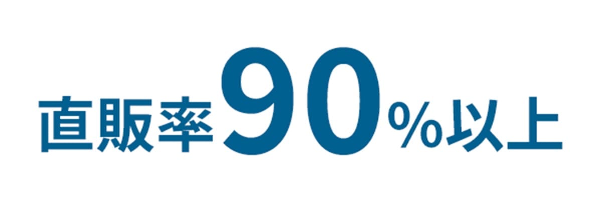 直販率90%以上